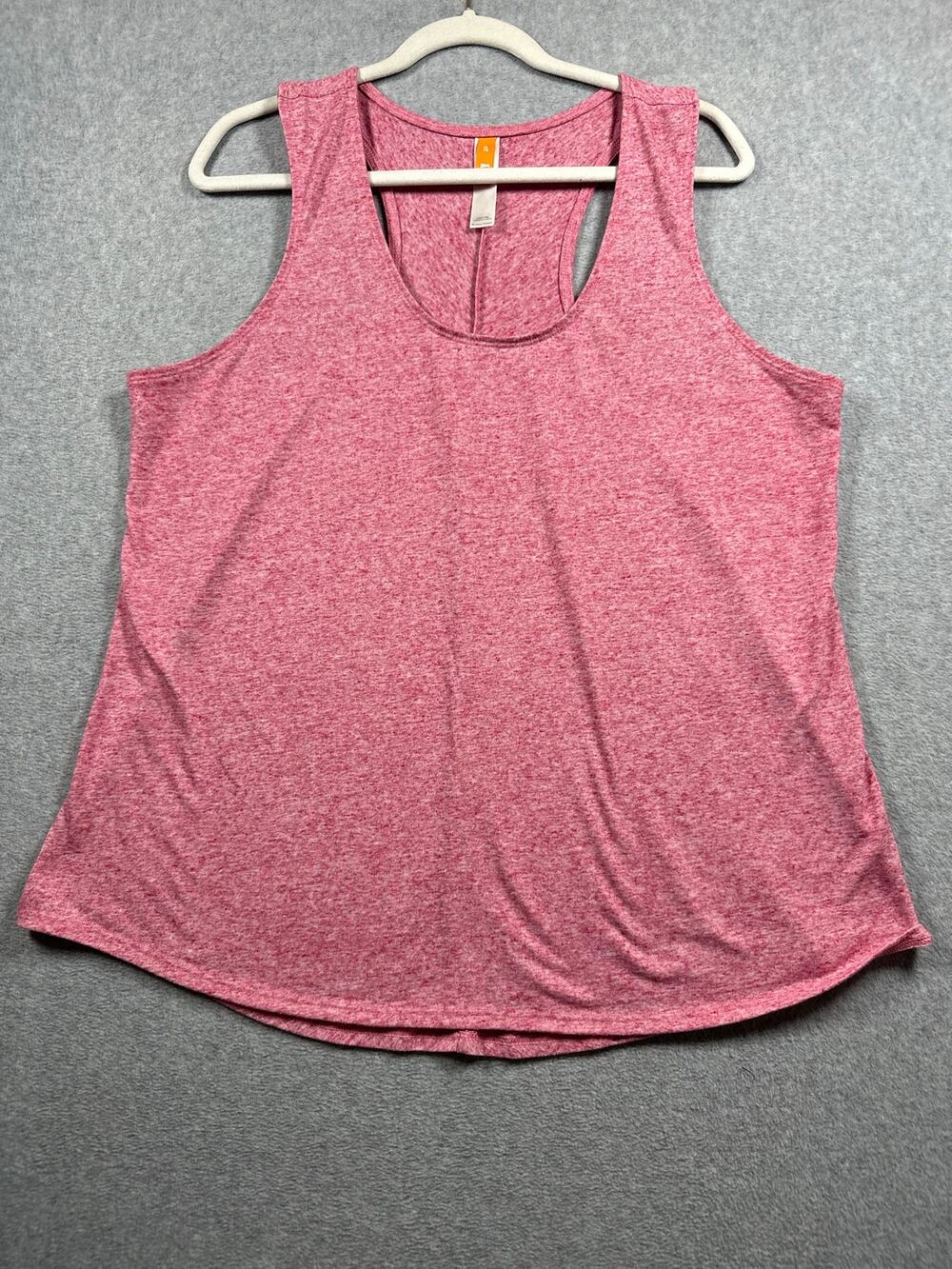 Lucy Running Tank Top Women's Size XL Pink Sleeveless Racerback Scoop Neck